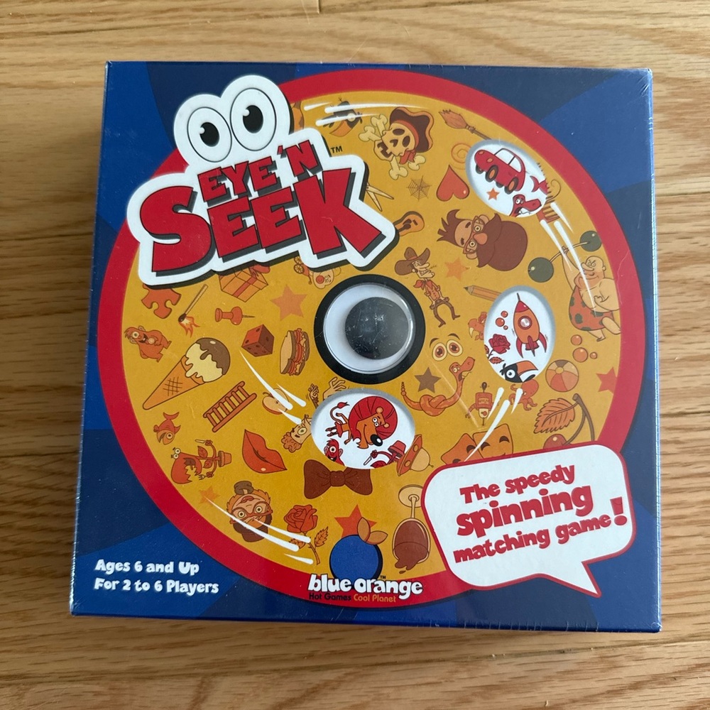 Eye 'N Seek" matching board game by Blue Orange Games like Spot It